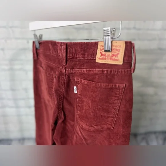Levis 710 Super Skinny Corduroy Jeans | Rust Red | Sz Womens 28 - Picture 11 of 16